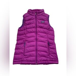 Patagonia Kid's Size Large, 12, Purple Goose Down Fill Sweater Puffer Vest